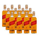 Whisky Escocês Johnnie Walker Red Label 750ml caixa com 12 unidades
