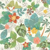 Papel De Parede Wiler Disney Moana Floral - Colorido