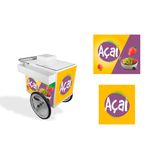 Carrinho de Açai Roda de Bike Aro 20 em Inox