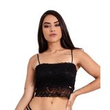 Sutiã Imi Lingerie Top Cropped Em Renda Grey