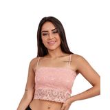 Sutiã Imi Lingerie Top Cropped Em Renda Grey