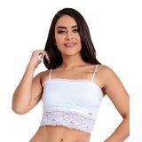 Sutiã Imi Lingerie Top Cropped Em Renda Grey