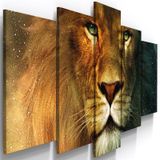 Quadro Decorativo Animal Leao Selvagem Mosaico Sala Quarto