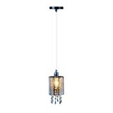 Pendente Luminaria Lustre Versailles Vidro Fume 1e27 Cromado