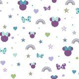 Papel De Parede Wiler Disney Minnie - Roxo