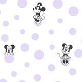 Papel De Parede Wiler Disney Minnie Bolas - Lilás