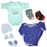 Conjunto Infantil Saída De Maternidade Kit 8 Pçs Body E Meia