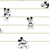 Papel De Parede Wiler Disney Mickey E Listras - Cinza