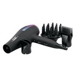 Secador de Cabelo Turbo Rainbow com Kit Difusor Mallory 127V Preto