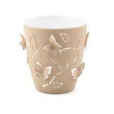 Vaso Planta Jarro Cachepot Flores Borboleta 3d 0,7l Plasvale