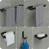 Kit Acessórios Para Banheiro Preto Fosco 5 Peças