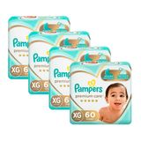 Kit de Fraldas Pampers XG Premium Care Jumbo - 240 Unidades