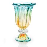 Vaso Em Cristal Murano Esmeralda  Assinado  São Marcos