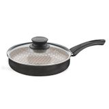 Frigideira Reta Alum 22cm Preto Tampa Tramontina 20144722