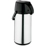 Garrafa Térmica Exclusiva 2,5 L Inox/preto Café Escritório