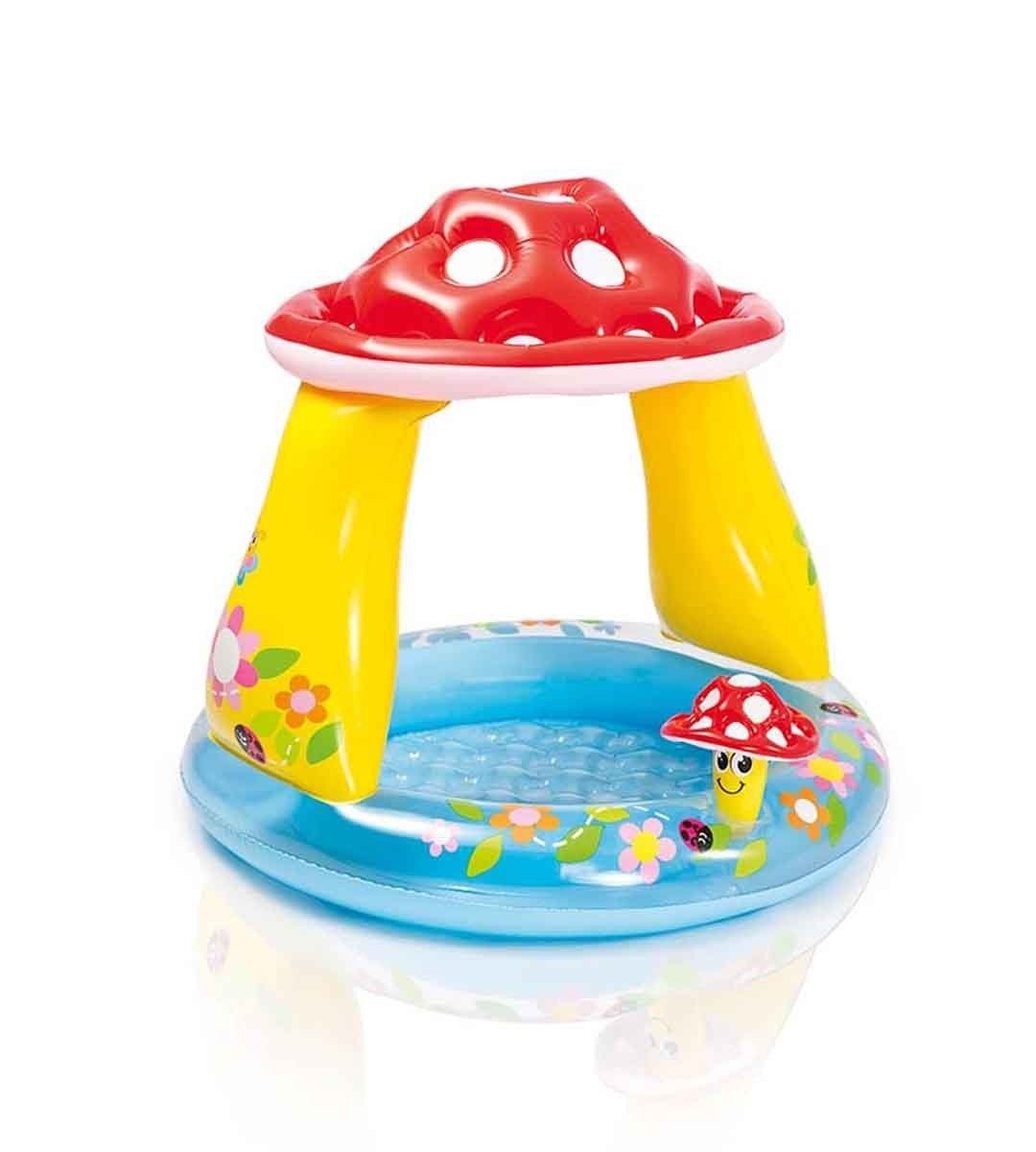 Piscina Inflável Bebes Infantil Cobertura Cogumelo - Intex