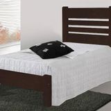 Cama De Solteiro Moscou De Madeira Angelim Tabaco