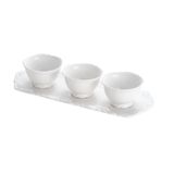 Petisqueira 3 Peças Porcelana Com Bandeja Rojemac