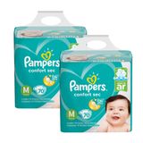 Kit Fralda Pampers Confort Sec Super Tamanho M 140 Tiras