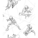 Papel De Parede Wiler Disney Homem Aranha - Preto E Branco