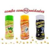 Combo Popcorn - 03 Sabores - Cebola E Salsa, Flavapop Manteiga E Sal Popcorn