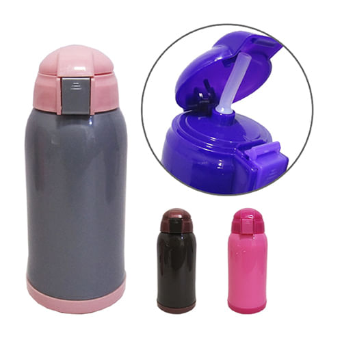 Garrafa Squeeze Térmica De Plástico Com Canudo E Trava 340ml é boa?