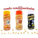 Combo Popcorn - 03 Sabores - Pizza, Flavapop Manteiga E Sal Popcorn