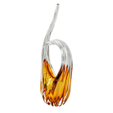 Escultura De Murano Âmbar 40x19x11cm Enfeite Decorativo