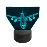 Abajur Luminária Decorativa Led 3D Avião