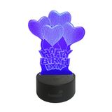 Abajur Luminária Decorativa Led 3D Aniversário