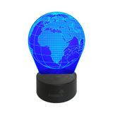 Abajur Luminária Decorativa Led 3D Mundo