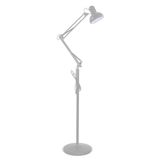 Luminaria Articulada Chao Pedestal Coluna Piso Chao Metal Abajur 1,90m Branco MT-930B-W