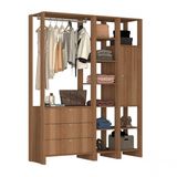 Guarda Roupa Closet com 1 Cabideiro 3 Gavetas 1 Porta com 2 prateleiras e 10 Nichos Yes Nova Mobile Montana