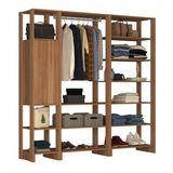 Guarda Roupa Closet com 1 Cabideiro 1 Porta com 2 prateleiras e 12 Nichos Yes Nova Mobile Montana