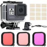 Kit De Caixa Estanque A Prova Dagua, Três Filtros De Mergulho E 12 Pastilhas Anti-embaçamento Para Gopro 8