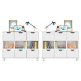 Kit 2 Nichos Organizadores com Rodízios Toys 6 Gavetas Branco - Mpozenato