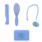 Kit Banho Bebê Escova Pente Saboneteira E Prendedor Murano
