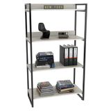 Estante Livreiro Prisma Estilo Industrial 80cm 4 Prateleiras Snow - Mpozenato