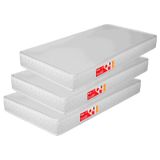 Kit 3 Colchões Liso Para Mini Cama 148x68x12 cm D20 Branco - Prorelax