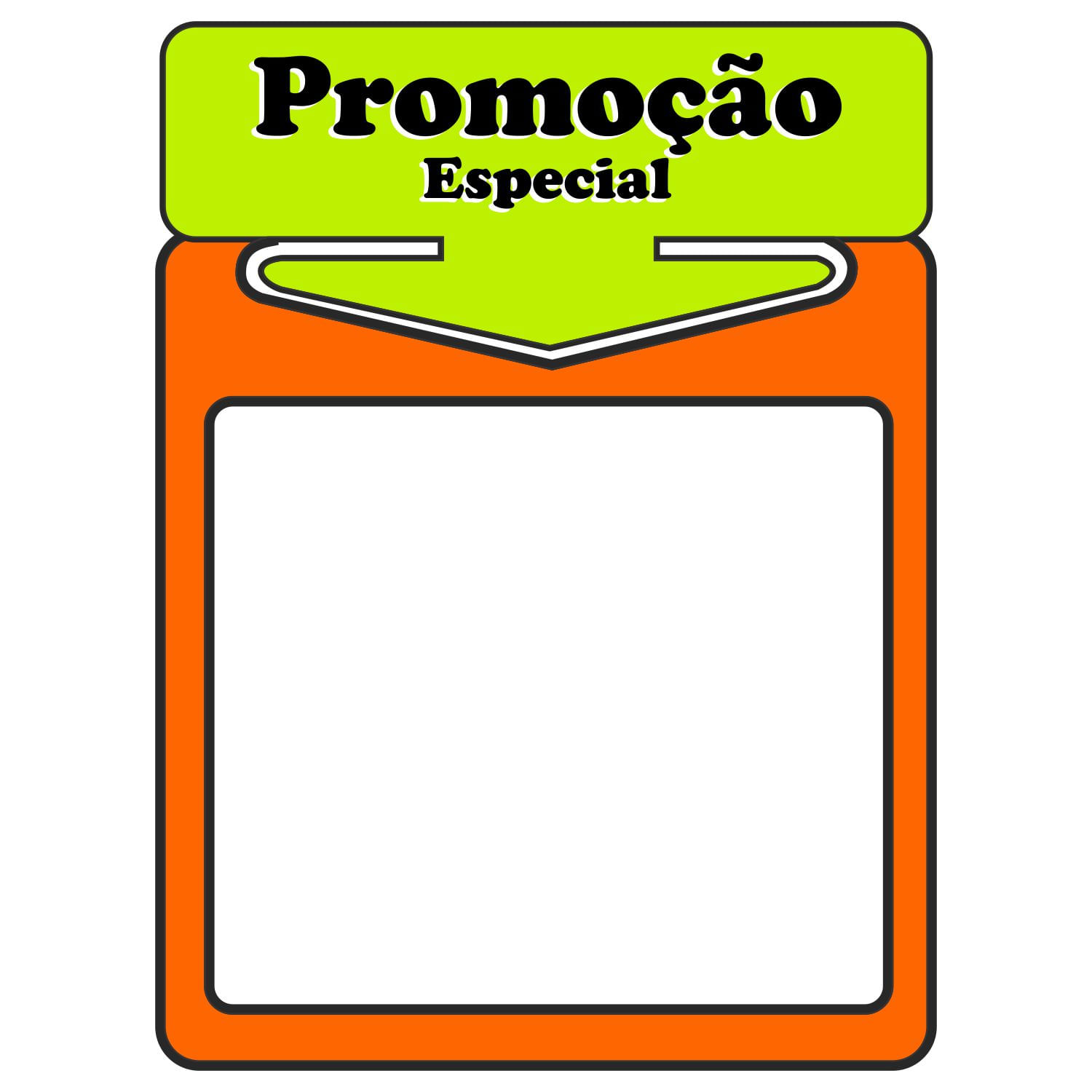 10 Cartaz Modelo Promoção Especial Grande Em Pvc Reutilizável E Editável 31x25cm