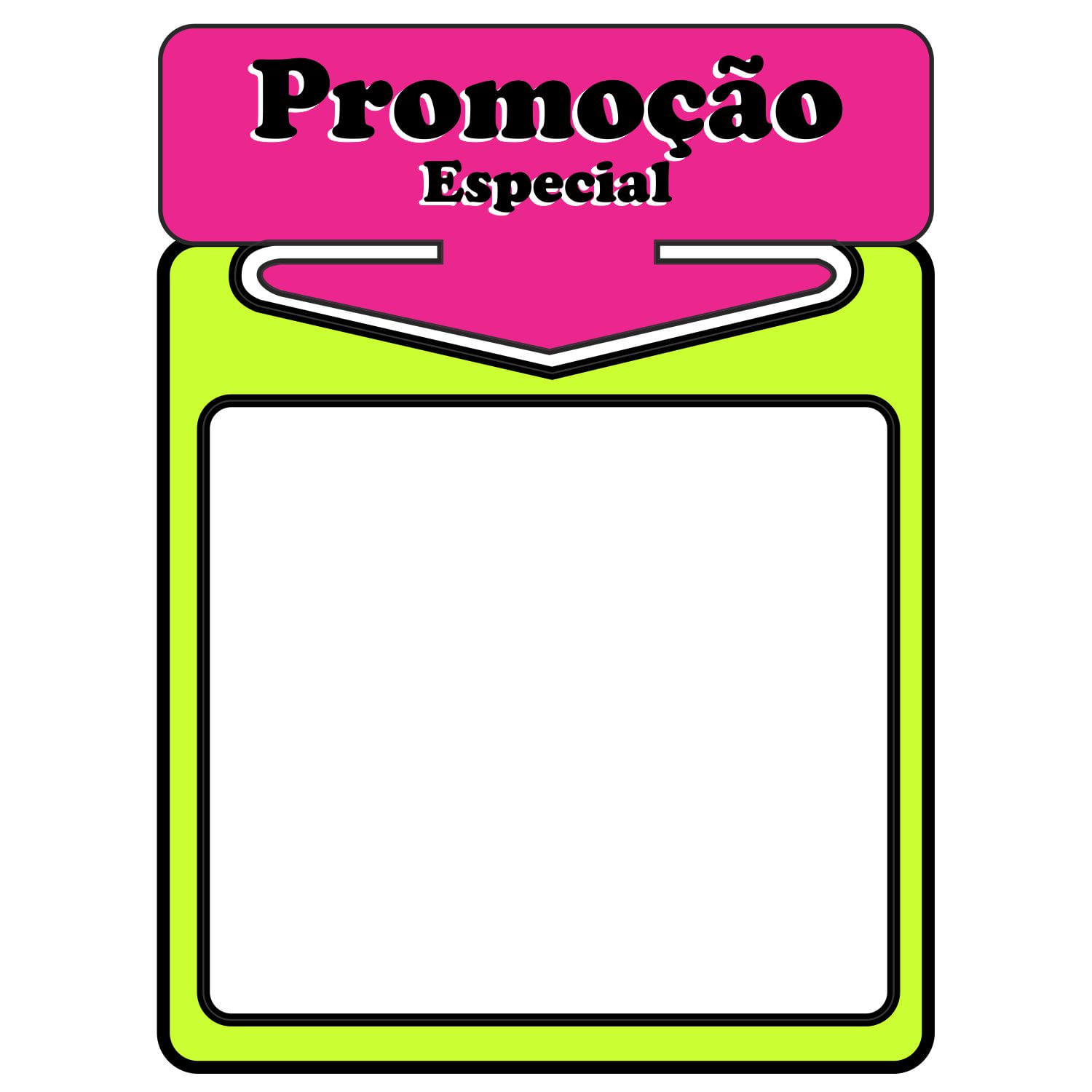 10 Cartaz Modelo Promoção Especial Grande Em Pvc Reutilizável E Editável 31x25cm