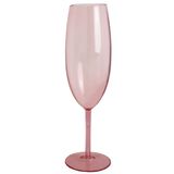 Taça Para Espumante Champagne 280ml Poliestireno Rosa Translúcido Ou