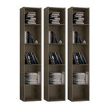 Kit 3 Estantes Livreiro 4 Prateleiras Janaína Castanho - AJL Móveis