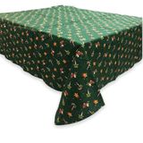 Toalha De Mesa De Natal Estampada Quadrada Em Algodão 1,40m - Modelo 2