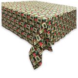 Toalha De Mesa De Natal Estampada Quadrada Em Algodão 1,40m - Modelo 5