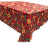 Toalha De Mesa De Natal Estampada Quadrada Em Algodão 1,40m - Modelo 6