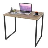 Mesa de Escritório Office 90cm Estilo Industrial Prisma Carvalho - Mpozenato