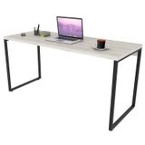 Mesa de Escritório Office 150cm Estilo Industrial Prisma Snow - Mpozenato