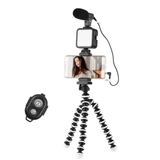 Kit Youtuber Vlogging Tripé Ring Light Iluminador Microfone