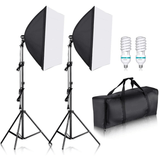 Kit Iluminação Para Estúdio Wv-tz0130 2x Softboxes 60x60 2x Lâmpadas 85w E Tripés De Iluminação  (220v)